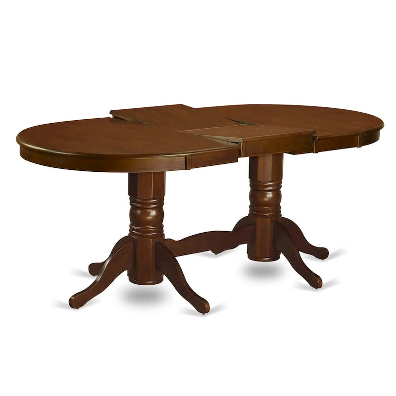East West Furniture 9 Piece Dining Table Set Includes an Oval Wooden Table and 8 Dining Chairs, Espresso(Seat Type Options)