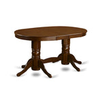 East West Furniture 9 Piece Dining Table Set Includes an Oval Wooden Table and 8 Dining Chairs, Espresso(Seat Type Options)