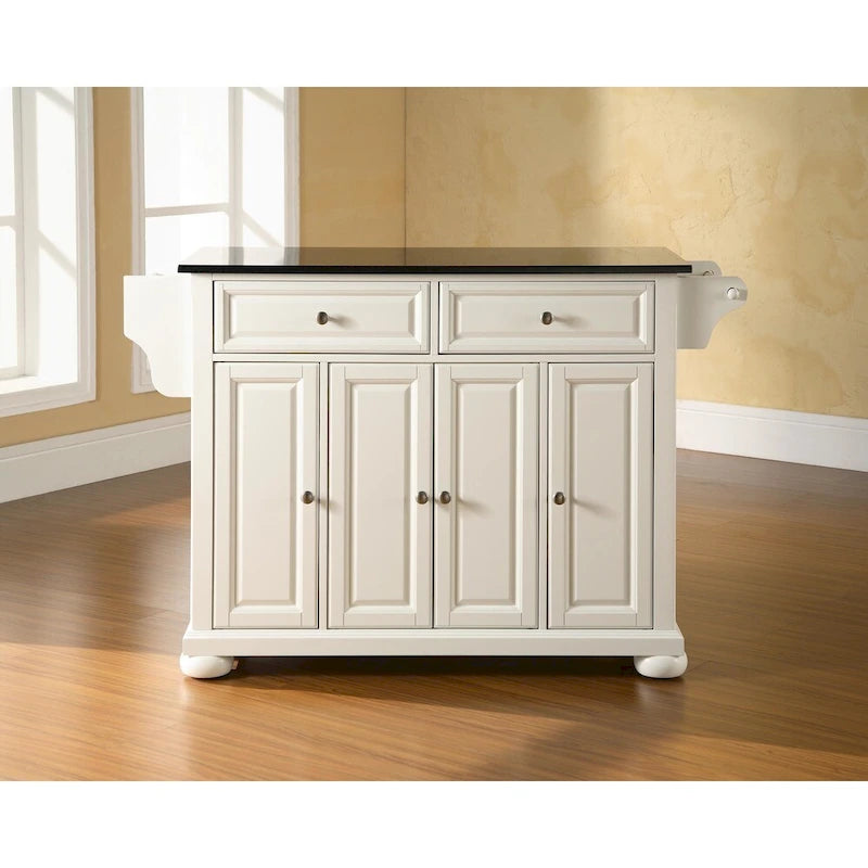 Crosley Alexandria Granite Top Full Size Kitchen Island/Cart - 18 d x 51.5 w x 34 h