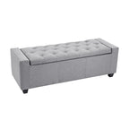 Porthos Home Iara Fabric Upholstered Flip Top Storage Ottoman Bench