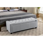 Porthos Home Iara Fabric Upholstered Flip Top Storage Ottoman Bench