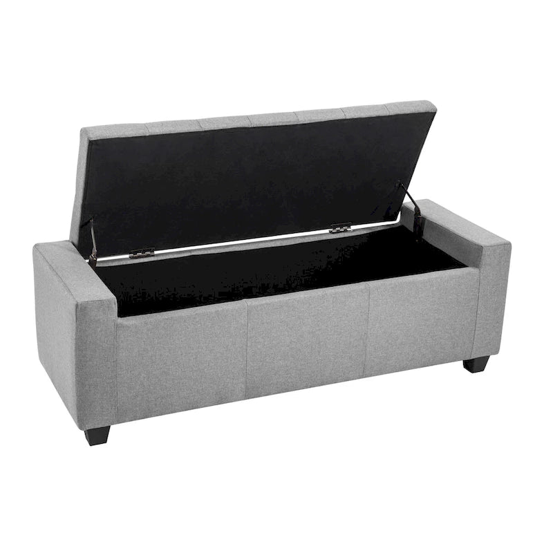 Porthos Home Iara Fabric Upholstered Flip Top Storage Ottoman Bench