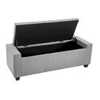 Porthos Home Iara Fabric Upholstered Flip Top Storage Ottoman Bench