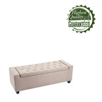 Porthos Home Iara Fabric Upholstered Flip Top Storage Ottoman Bench