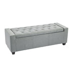 Porthos Home Iara Fabric Upholstered Flip Top Storage Ottoman Bench