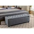 Porthos Home Iara Fabric Upholstered Flip Top Storage Ottoman Bench