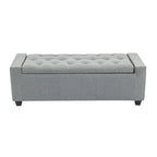 Porthos Home Iara Fabric Upholstered Flip Top Storage Ottoman Bench