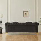 35 D x 85 W x 30.3 H Velvet Chesterfield Button-tufted Sofa