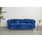 35 D x 85 W x 30.3 H Velvet Chesterfield Button-tufted Sofa