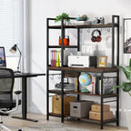 43 inch Kitchen Bakers Rack with Microwave Stand 5-Tier Kitchen Utility Storage Shelf Rack and10 Hooks for Kitchen Living Room