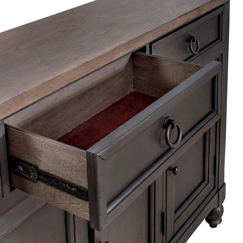 Americana Farmhouse Black Hall Buffet