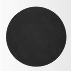 Mattius Black Solid Wood Round Accent Table - 18L x 18W x 22H