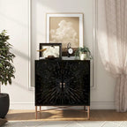 Clihome 2 Door Vintage Wood Buffet Storage Sideboard Accent Cabinet