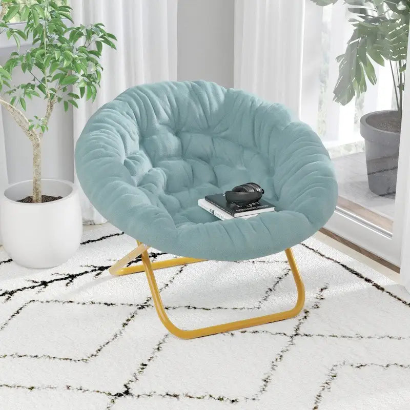 Folding XL Saucer Chair for Dorm or Bedroom