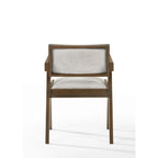 Modrest Fern Modern Walnut and Beige Dining Chair (Set of 2)