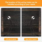 Farmhouse Wine Cabinet Kitchen Buffet with Wine Rack - 15.7D x 47.2W x 69.6H