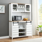 Farmhouse Wine Cabinet Kitchen Buffet with Wine Rack - 15.7D x 47.2W x 69.6H