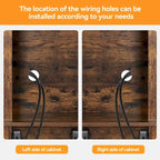 Farmhouse Wine Cabinet Kitchen Buffet with Wine Rack - 15.7D x 47.2W x 69.6H