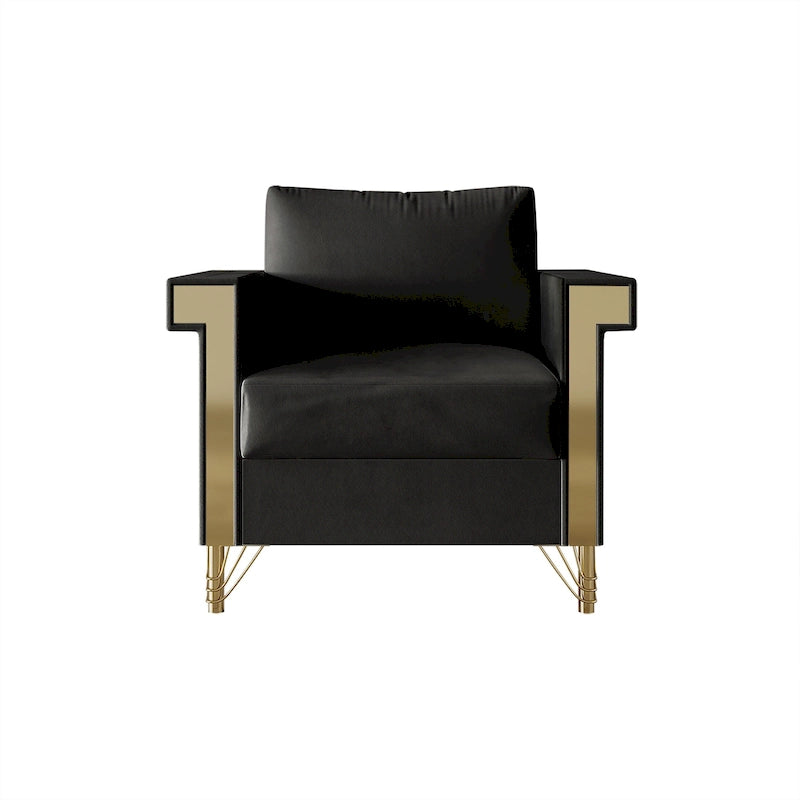 CraftPorch Luxurious Velvet Upholstered Arm Chair