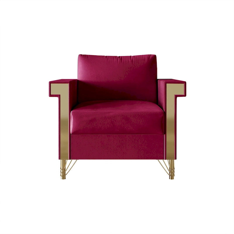 CraftPorch Luxurious Velvet Upholstered Arm Chair