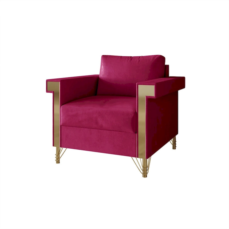 CraftPorch Luxurious Velvet Upholstered Arm Chair