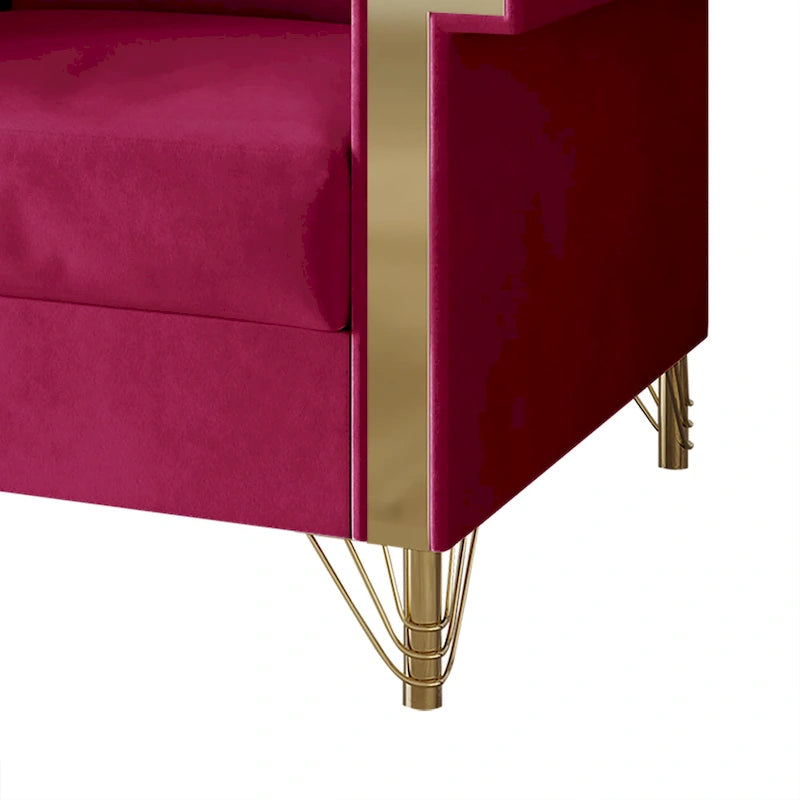 CraftPorch Luxurious Velvet Upholstered Arm Chair
