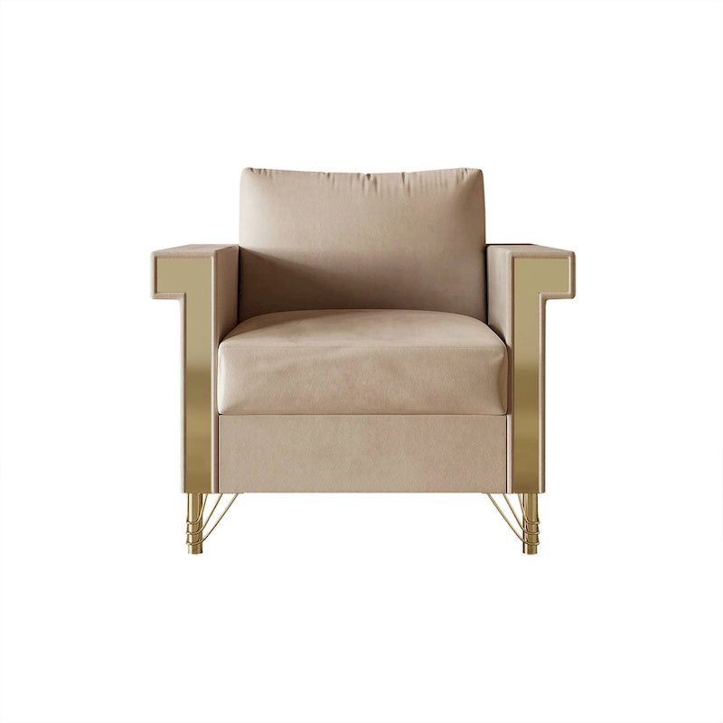 CraftPorch Luxurious Velvet Upholstered Arm Chair