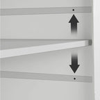 Moasis LED End Table with Shelf and Drawer, Side Table with Charging Station Power Outlet