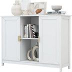 Credenza Buffet Cabinet Wooden Coffee Bar Cabinet - 11.8 D x 39.4 W x 30.7 H