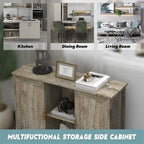Credenza Buffet Cabinet Wooden Coffee Bar Cabinet - 11.8 D x 39.4 W x 30.7 H