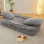 Convertible Flip Chair, Floor Lazy Sofa, Folding Upholstered Couch Bed with Adjustable Backrest