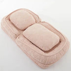 Convertible Flip Chair, Floor Lazy Sofa, Folding Upholstered Couch Bed with Adjustable Backrest