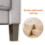 Modern Living Room Furniture Sofa in Beige Fabric