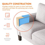 Modern Living Room Furniture Sofa in Beige Fabric