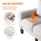 Modern Living Room Furniture Sofa in Beige Fabric