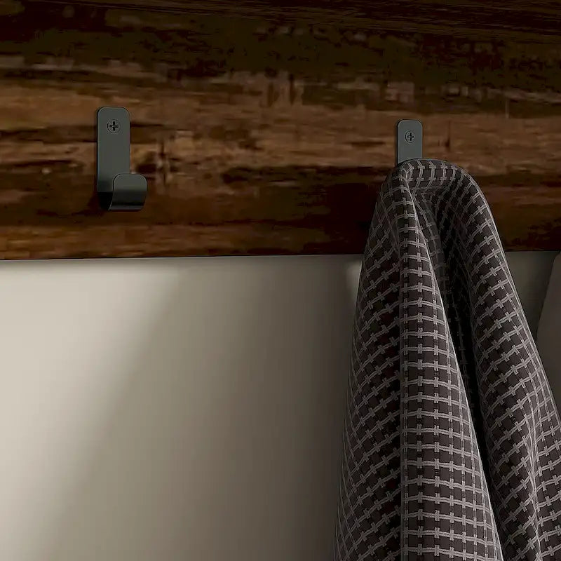HOMCOM 2-in-1 Coat Rack Shoe Bench Set, 5-Hook Hall Tree with Bench and Shoe Storage