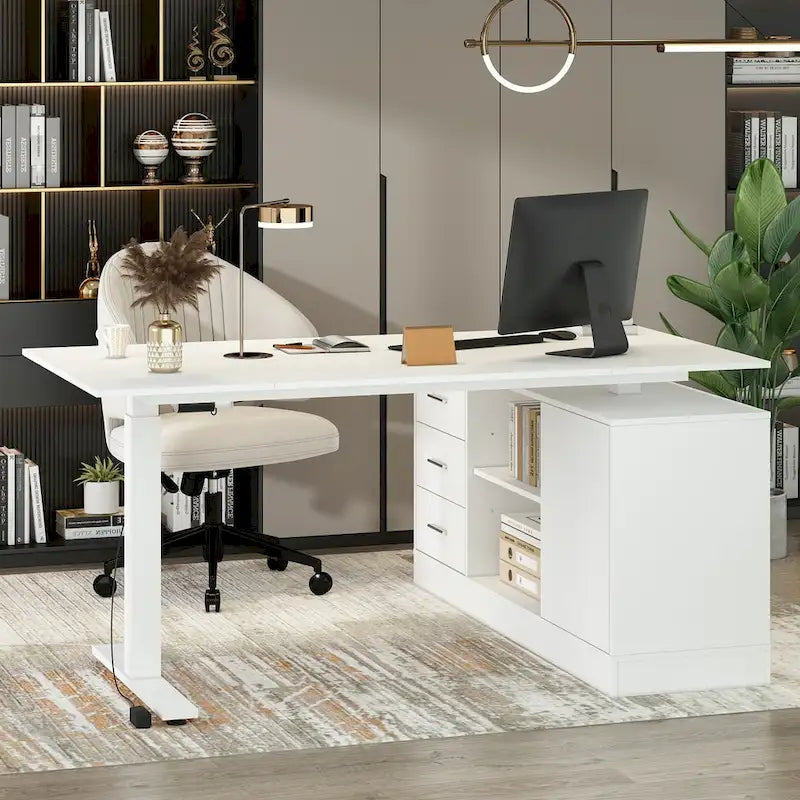 Height-Adjustable Workspace: Versatile Desk for Home Office and More