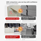 55.2-inch white corner desk with 6 drawer storage