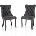 Faux Leather Dining Chairs Set of 2, Upholstered Chairs for Kitchen & Dining Room