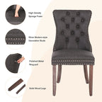 Faux Leather Dining Chairs Set of 2, Upholstered Chairs for Kitchen & Dining Room