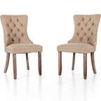 Faux Leather Dining Chairs Set of 2, Upholstered Chairs for Kitchen & Dining Room