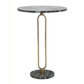 A&B Home Alexus Oval Steam Marble Table - Black/Gold