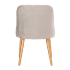 SAFAVIEH Nobie 18.3  Upholstered Dining Chair - Grey / Gold (Set of 2) - 21  x 22  x 31  - 21Wx22Dx31H