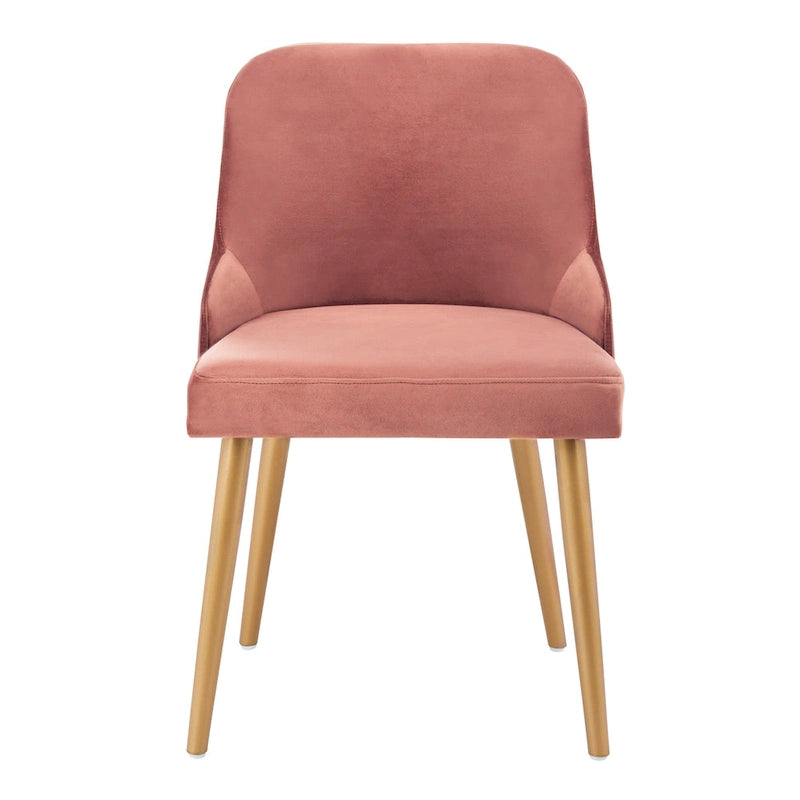 SAFAVIEH Nobie 18.3  Upholstered Dining Chair - Grey / Gold (Set of 2) - 21  x 22  x 31  - 21Wx22Dx31H