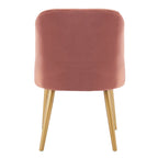 SAFAVIEH Nobie 18.3  Upholstered Dining Chair - Grey / Gold (Set of 2) - 21  x 22  x 31  - 21Wx22Dx31H