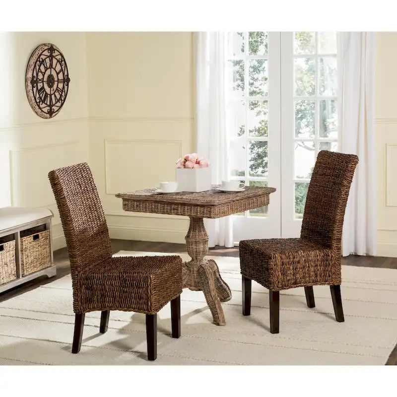 SAFAVIEH Meline Natural Dining Chair (Set of 2) - 17.3  x 24  x 38.5  - 17Wx24Dx39H