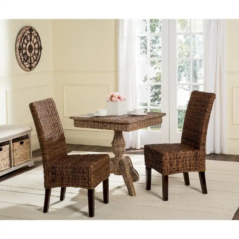 SAFAVIEH Meline Natural Dining Chair (Set of 2) - 17.3  x 24  x 38.5  - 17Wx24Dx39H