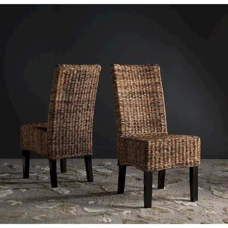 SAFAVIEH Meline Natural Dining Chair (Set of 2) - 17.3  x 24  x 38.5  - 17Wx24Dx39H