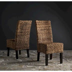 SAFAVIEH Meline Natural Dining Chair (Set of 2) - 17.3  x 24  x 38.5  - 17Wx24Dx39H