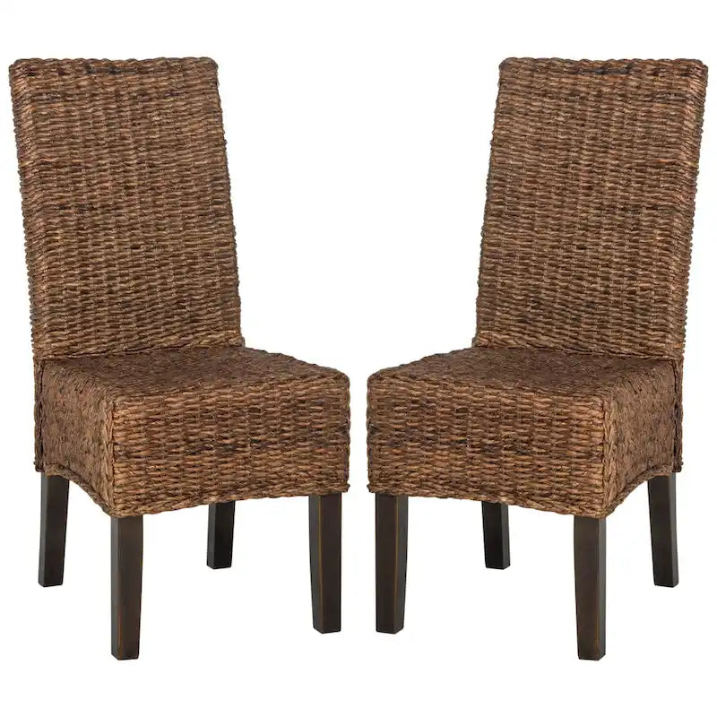 SAFAVIEH Meline Natural Dining Chair (Set of 2) - 17.3  x 24  x 38.5  - 17Wx24Dx39H
